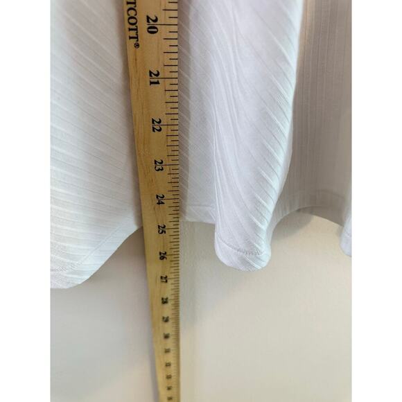 Athleta Womens White Essence Ribbed Turtleneck Work Travel Athleisure Size Small - Picture 7 of 7